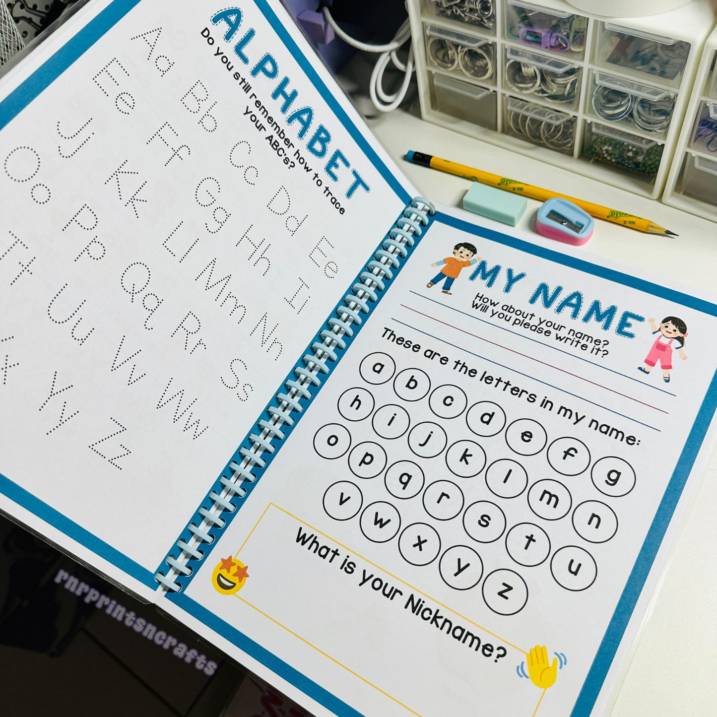 Alphabet Workbook for Kindergarten