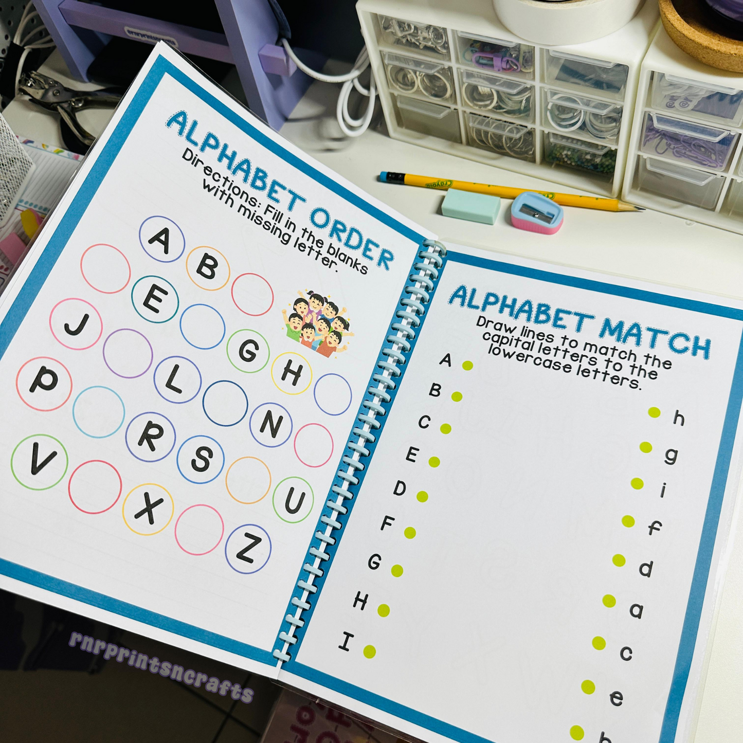 Alphabet Workbook for Kindergarten