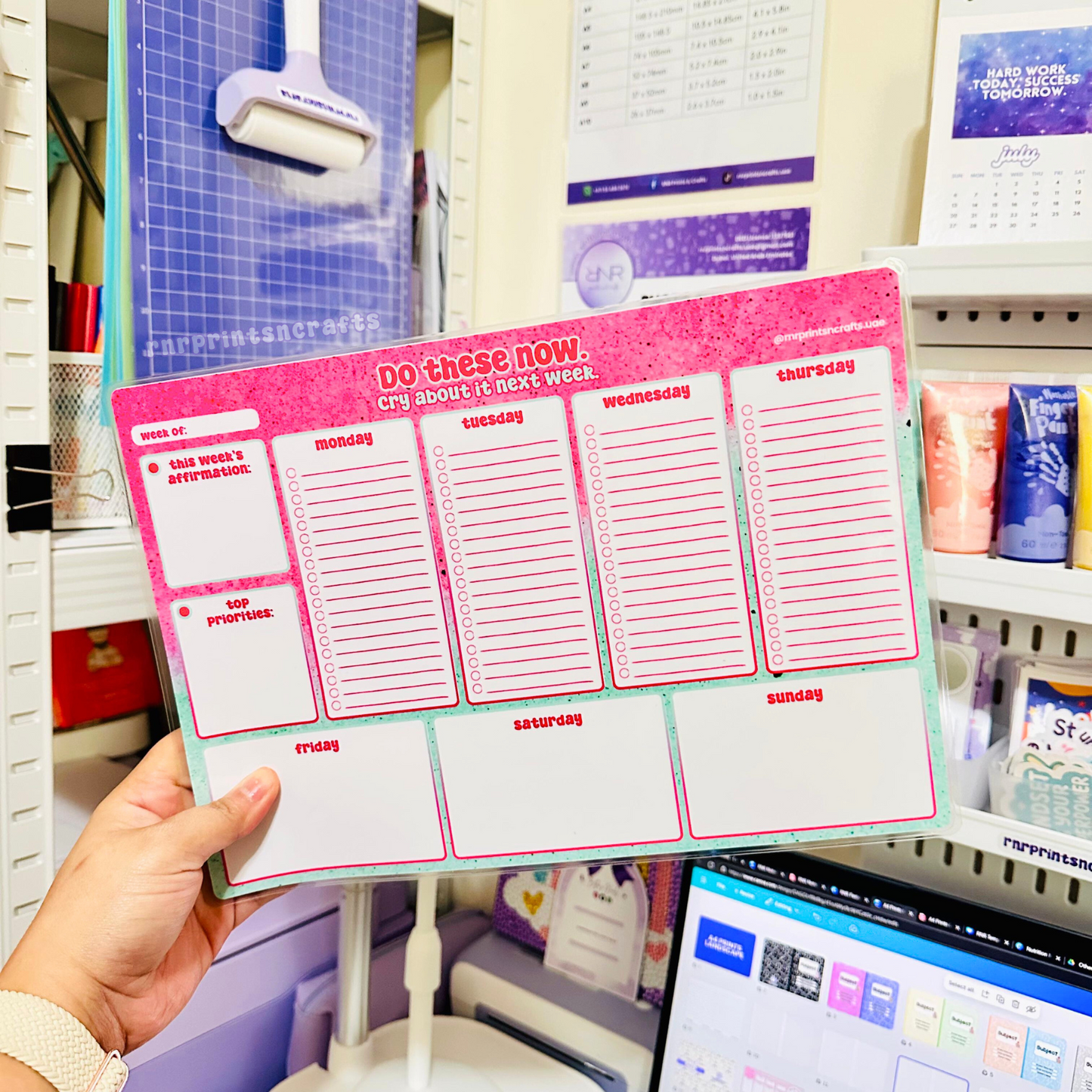 Reusable Weekly Planners