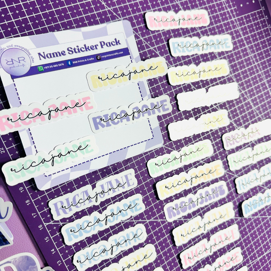 Stationery Name Sticker Labels