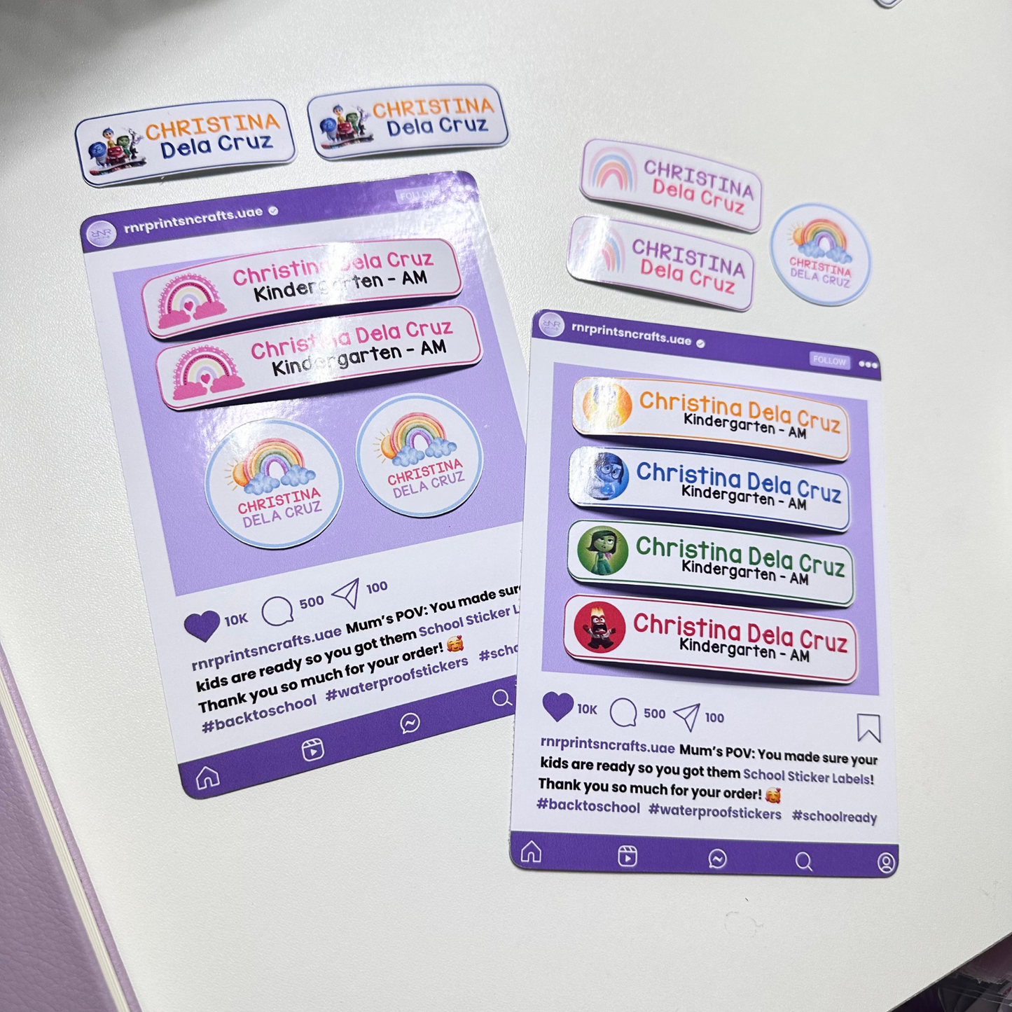 School Sticker Labels