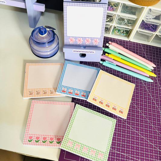 Gingham Memo Pads