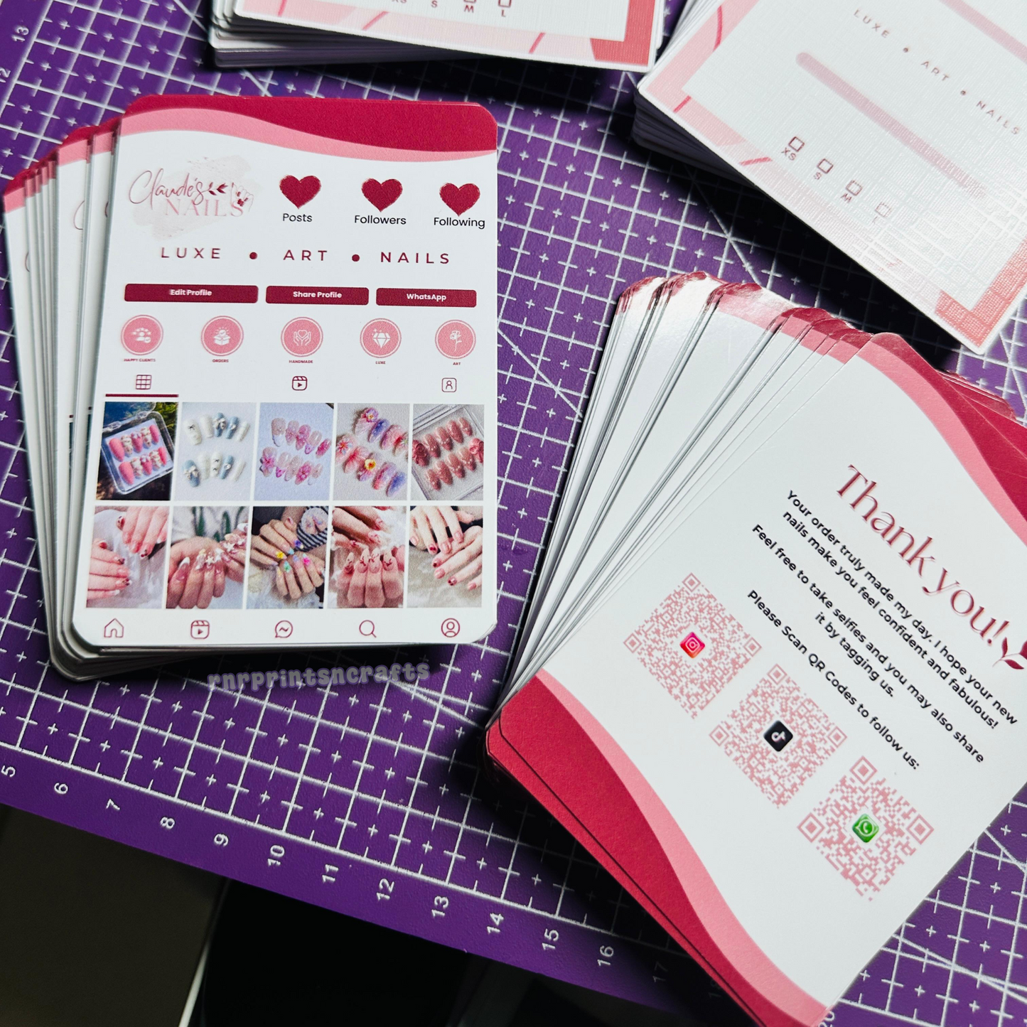 Instagram-themed Business Cards