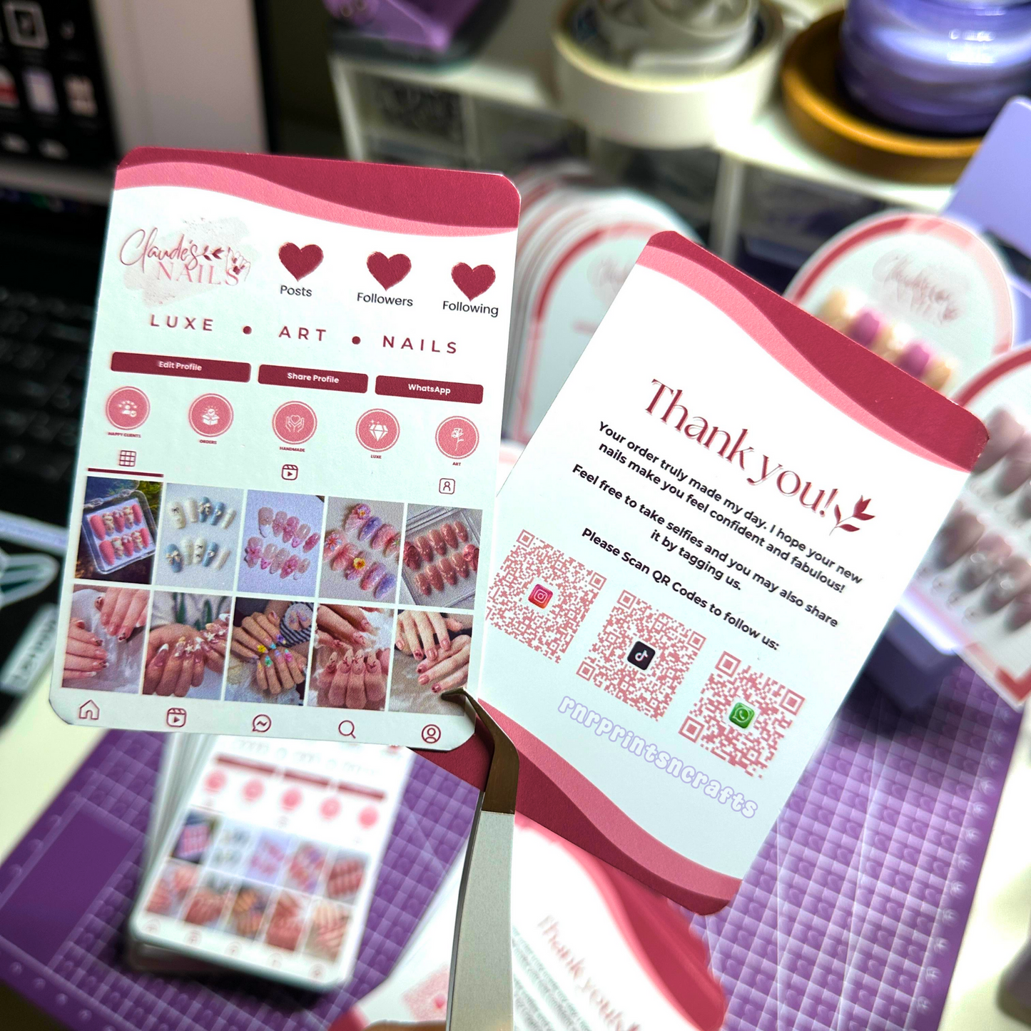 Instagram-themed Business Cards