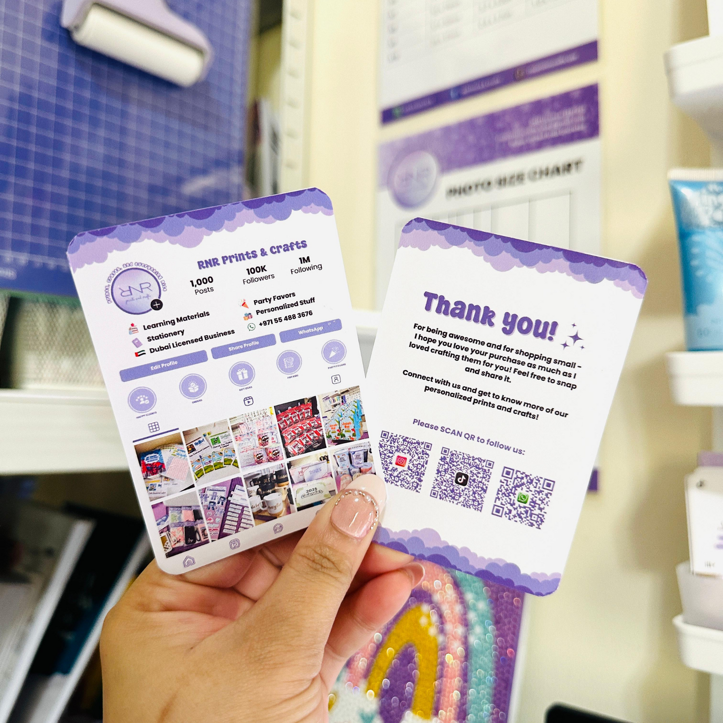 Instagram-themed Business Cards