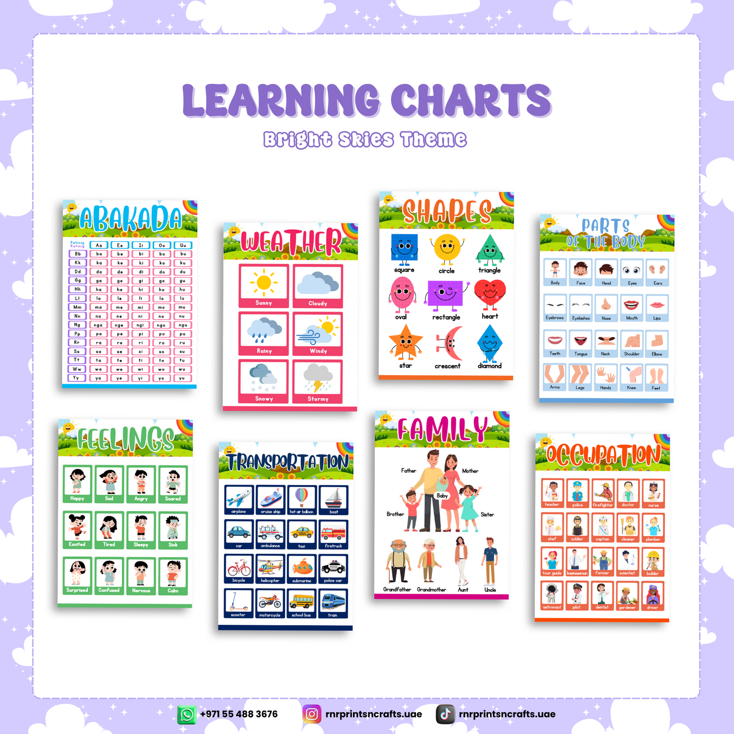 Learning Charts for Preschoolers
